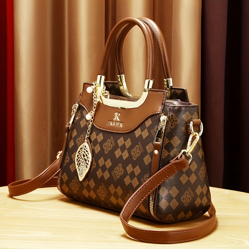 Three-Piece Set of Women'S Printed Handbags, Stylish And Trendy Shoulder Bags, And Crossbody Bags.