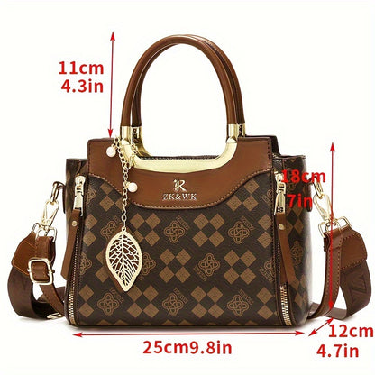 Three-Piece Set of Women'S Printed Handbags, Stylish And Trendy Shoulder Bags, And Crossbody Bags.