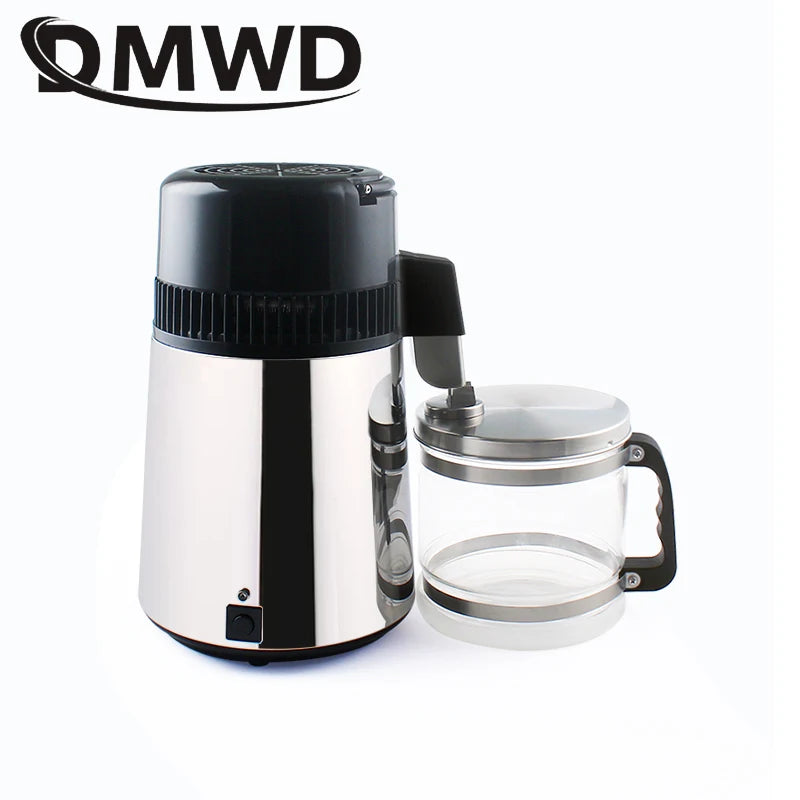 DMWD Pure Water Distiller 4L Dental Distilled Water Machine Filter Stainless Steel Electric Distillation Purifier Jug 110V 220V