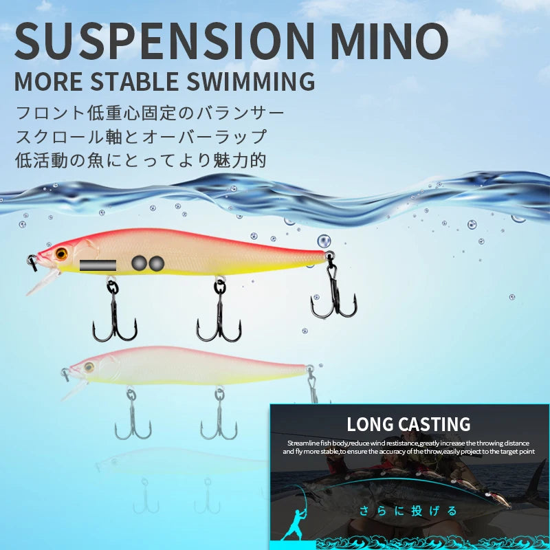 Bearking 11cm 14g SP dive 1.5m professional Minnow Wobbler fishing lures quality jerkbaits Artificial Bait Predator tackles