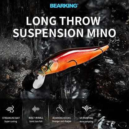 Bearking 11cm 14g SP dive 1.5m professional Minnow Wobbler fishing lures quality jerkbaits Artificial Bait Predator tackles