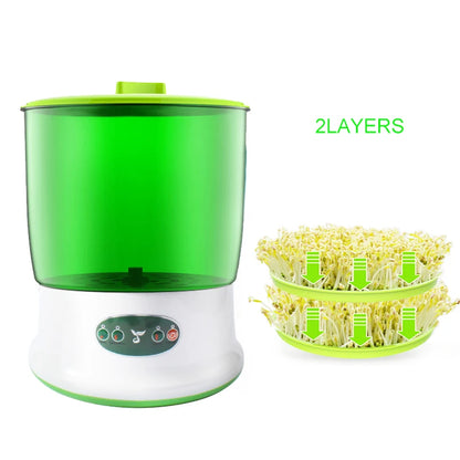 Intelligent Bean Sprouts Maker Thermostat Green Vegetable Seeds Growth Bucket Automatic Electric Sprout Buds Germinator Machine