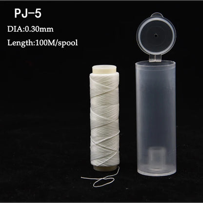 1pc PJ1/2/3/4/5/7 High Tensile Polyester Bait Elastic Thread Spool Sea Fishing Accessories Tackle Invisible Fishing Bait Line