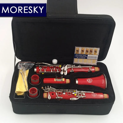 MORESKY Bb Clarinet 17 Key Sib Klarnet /ABS Body Material Clarinette