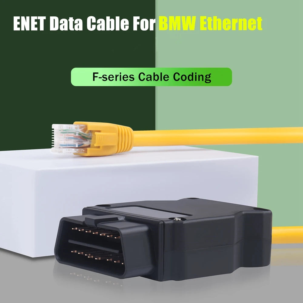 For BMW ICOM ENET Cable Ethernet Data to OBD2 16Pin Interface RJ45 Connector Hidden Data Tool ICOM Coding F-Serie