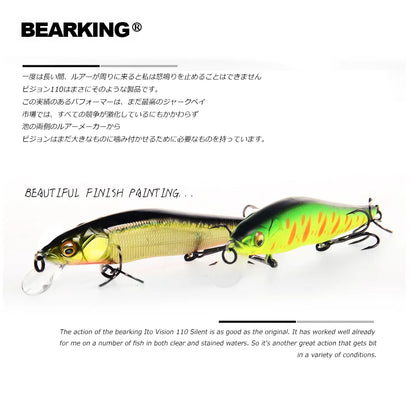 BEARKING 11cm 14g Top Hard Fishing Lures Minnow quality Baits Wobblers good action professional Fishing Tackles artificial