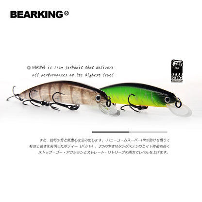 Bearking 11cm 17g Dive 1.5m super weight system long casting SP minnow  New model fishing lures hard bait quality wobblers