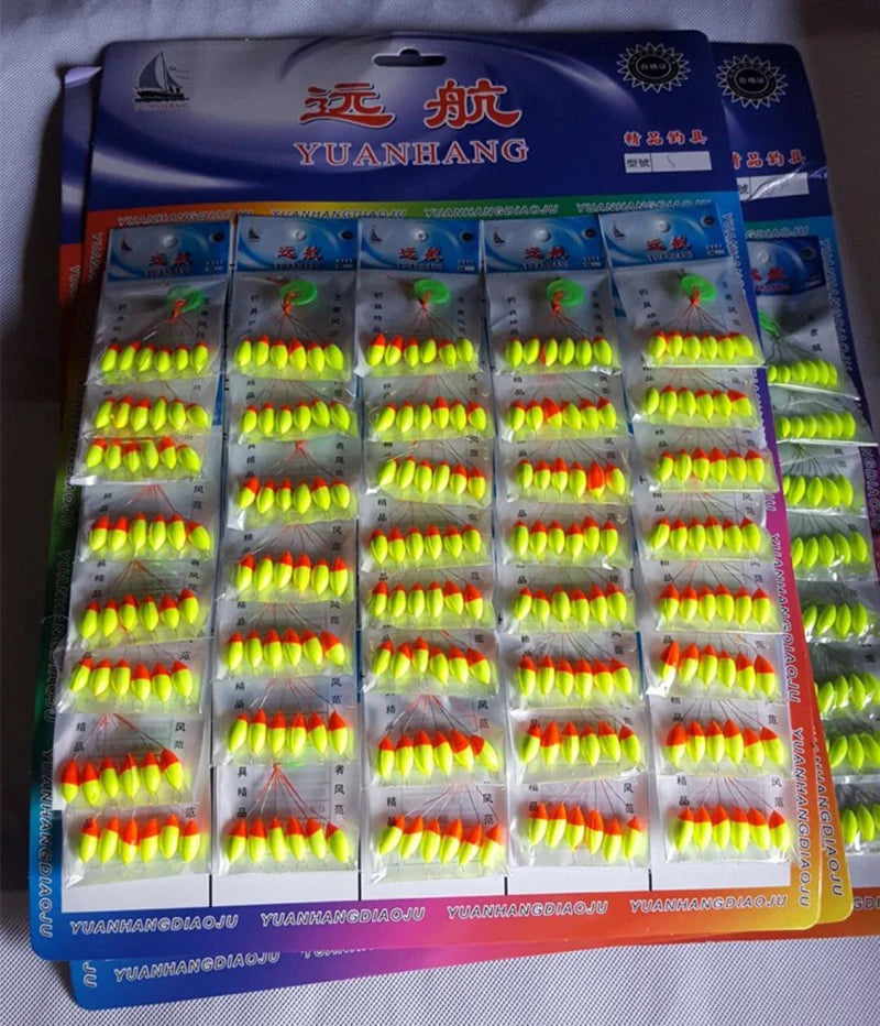 240pcs (40packs) Seven-star Float Mixed color Carp Fishing Float Accesories Pesca Fishing Buoys Large Medium Small Size FU017