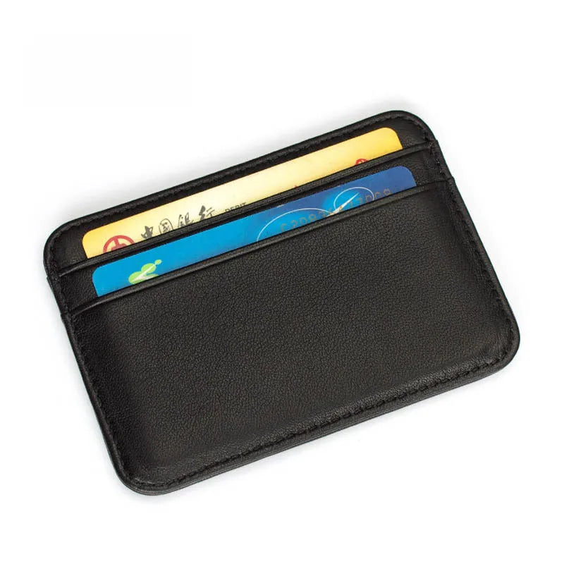 Super Slim Soft Sheepskin Genuine Leather Card Holder Mini Credit Card Wallet Men Thin Card Case Small Purse Business Cardholder