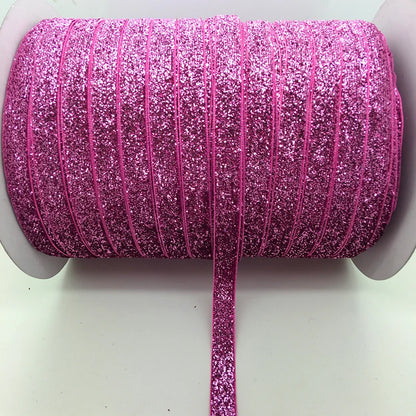 Free shipping 5 yards 3/8 "10mm Glitter Velvet Ribbon Headband Clips Bow Decoration Pick Colors