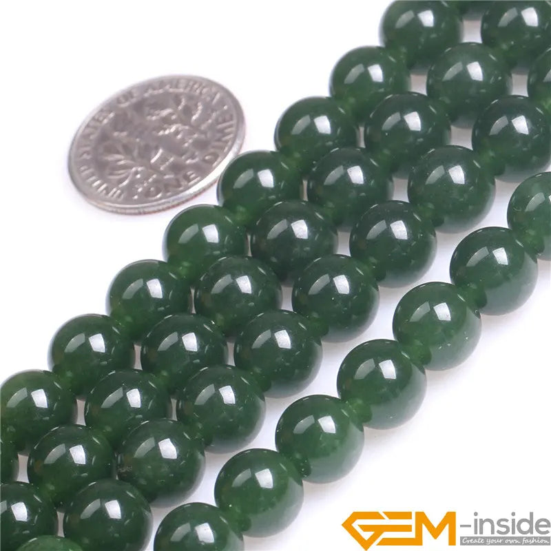 Natural Stone Green Taiwan Jades Round Bead For Jewelry Making Strand 15 inch DIY Bracelet Necklace Jewelry Loose Beads 6mm 8mm