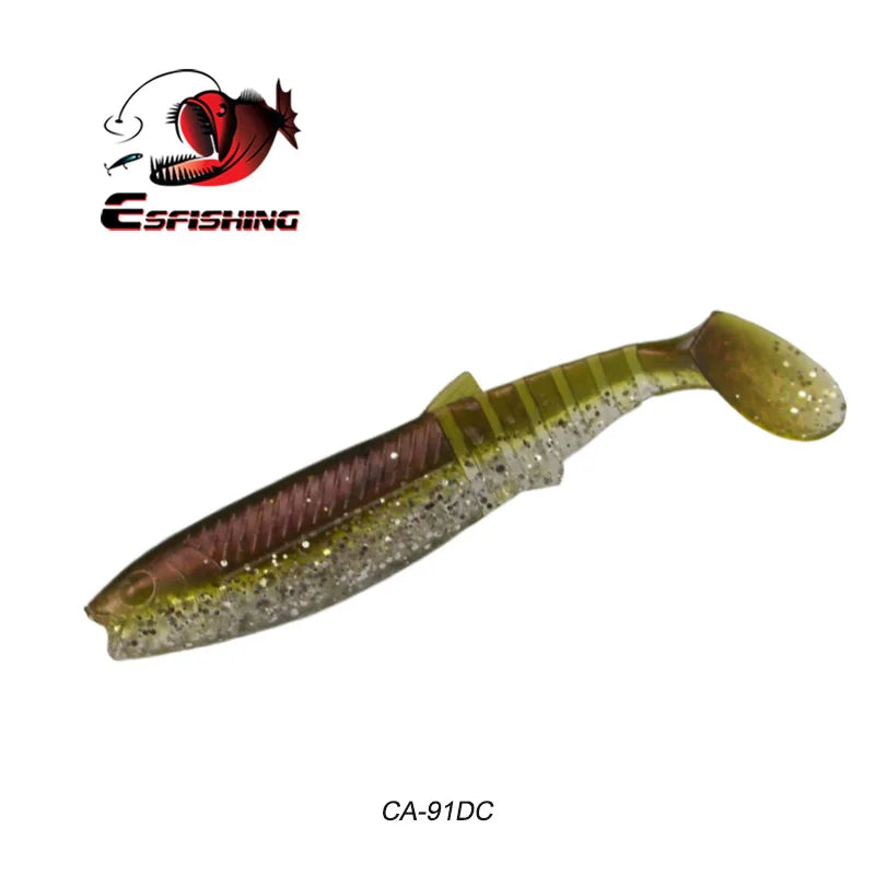 KESFISHING Cannibal 3",4” inch Bass Pesca Soft Silicone Bait Swimbait Shrimp Smell Isca Artificial Fishing Lure