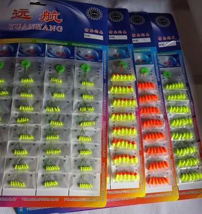 240pcs (40packs) Seven-star Float Mixed color Carp Fishing Float Accesories Pesca Fishing Buoys Large Medium Small Size FU017