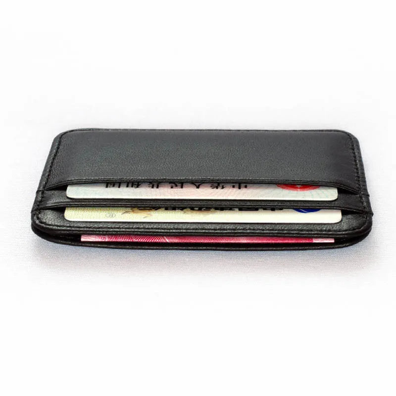 Super Slim Soft Sheepskin Genuine Leather Card Holder Mini Credit Card Wallet Men Thin Card Case Small Purse Business Cardholder