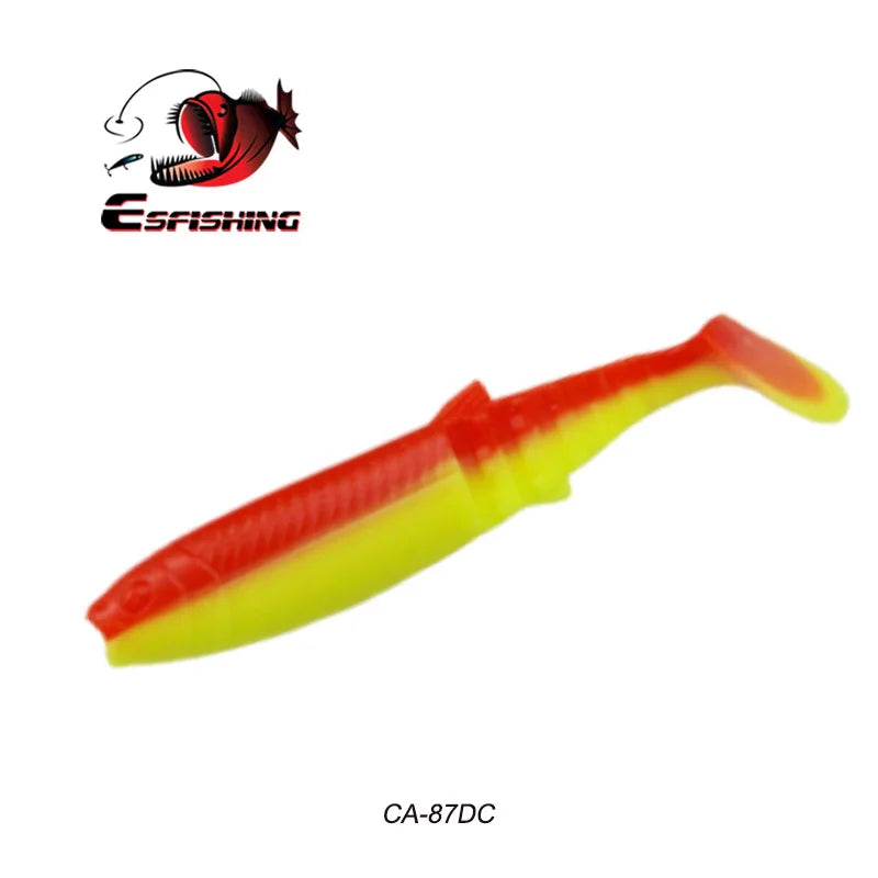 KESFISHING Cannibal 3",4” inch Bass Pesca Soft Silicone Bait Swimbait Shrimp Smell Isca Artificial Fishing Lure