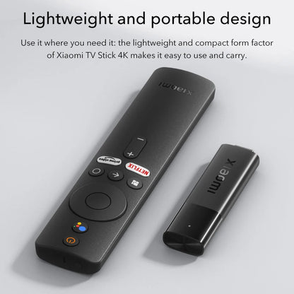 Xiaomi Mi TV Stick 4K Global Version Stream in 4K Google Assistant * built-in Android TV 11 2GB 8GB Quad-core processor TV BOX