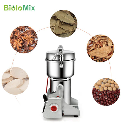 BioloMix 800g 700g Grains Spices Hebals Cereals Coffee Dry Food Grinder Mill Grinding Machine Gristmill Flour Powder crusher