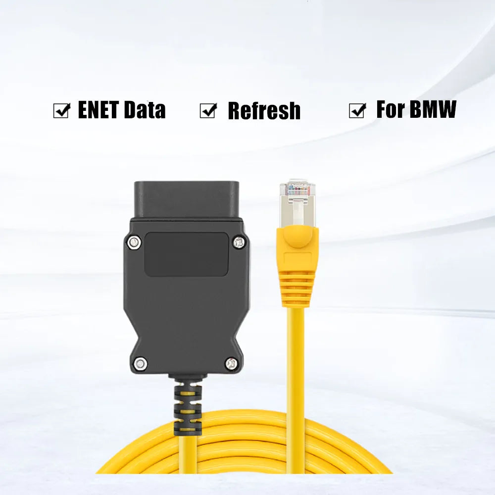 For BMW ICOM ENET Cable Ethernet Data to OBD2 16Pin Interface RJ45 Connector Hidden Data Tool ICOM Coding F-Serie