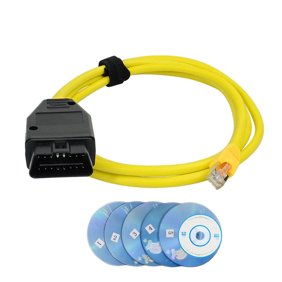 For BMW ICOM ENET Cable Ethernet Data to OBD2 16Pin Interface RJ45 Connector Hidden Data Tool ICOM Coding F-Serie