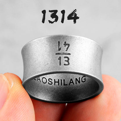 1314 Lovers Couple  Stainless Steel Mens Women Wedding Engagement Rings for Girl Boyfriend Jewelry Creativity Gift Wholesale