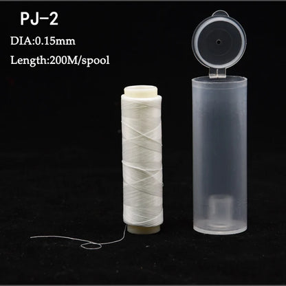 1pc PJ1/2/3/4/5/7 High Tensile Polyester Bait Elastic Thread Spool Sea Fishing Accessories Tackle Invisible Fishing Bait Line