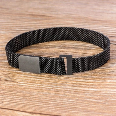 Classic Stainless Steel Magnetic Mesh Strap Bracelets Watch Strap 7 Colors Choice For Men and Women Lovers Bangle Jewelry Gift