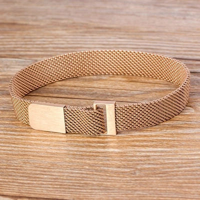 Classic Stainless Steel Magnetic Mesh Strap Bracelets Watch Strap 7 Colors Choice For Men and Women Lovers Bangle Jewelry Gift