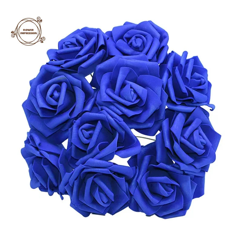 30pcs Artificial Flower Roses Bouquets Wedding Party Decorations Foam Roses Home Valentines Dia De La Madre Gift Garden Decors