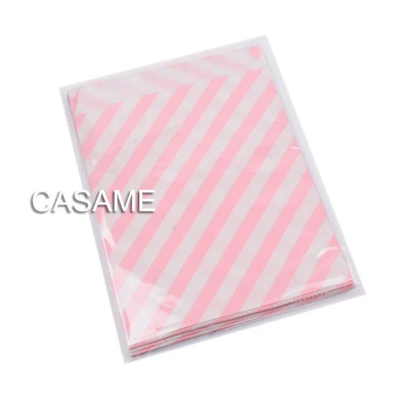 25pcs treat Candy Bag Chevron Polka Dot Bags Kraft Paper Bags Wedding Birthday New Year Party Favors Supplies Gifts Bags