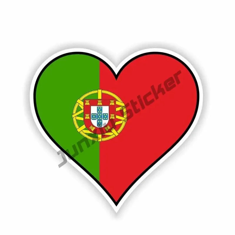 Creative Portugal Stickers Portugal Flag Map Styling Decal Sticker PORTUGAL COUNTRY CODE Accessories Glue Sticker KK13cm