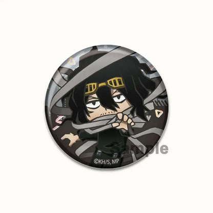 Round Anime Badge Midoriya Izuku Bakugou Katsuki Todoroki Shoto Ochaco Uraraka Cartoon Brooches Handmade Pins Accessorie Gifts