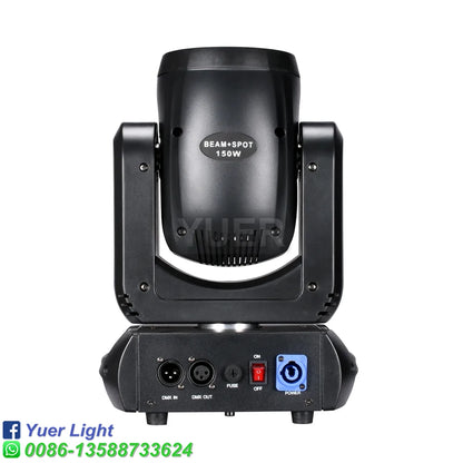 6Pcs/lot Mini 150W LED Moving Head Light  Beam Spot 18 Rotating Prisms Dj Dmx Stage Light Effect Light Disco Dj Bar Wedding Club