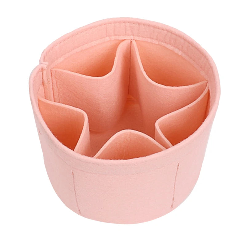 Make up Bag for Women Simple Ladies Bucket Felt Convenient Portable Leisure High-capacity Handbag Storage Cosmetic Bag