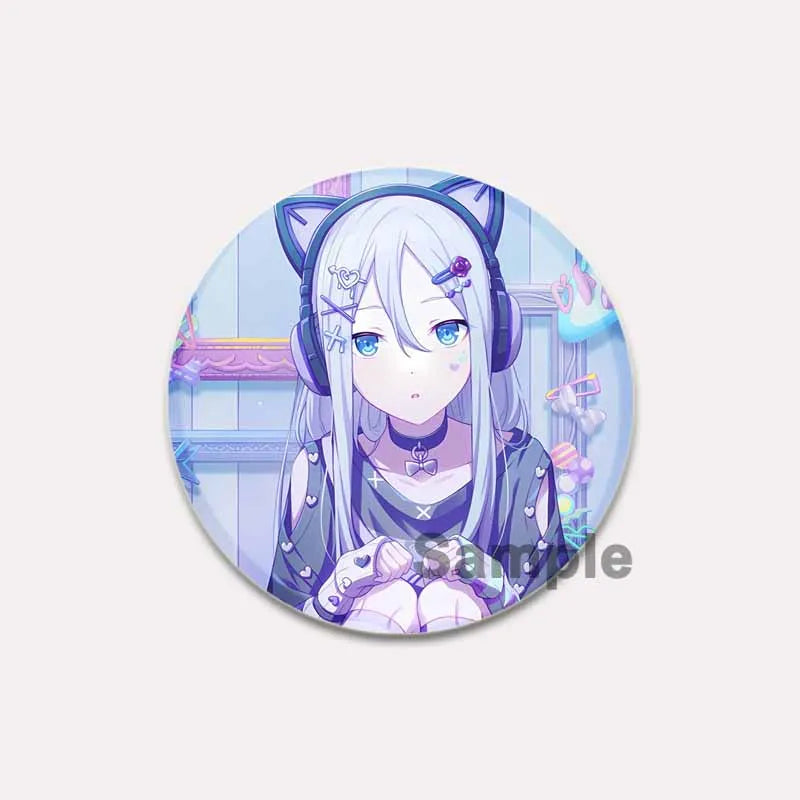 32/44/58mm Project SEKAI Anime Yoisaki Kanade Round Brooch Tinplate Badge for Clothes Backpack Jewelry Accessorie Hat Gifts