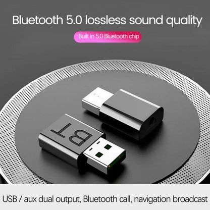 1~5PCS Bluetooth 5.0 Transmitter Receiver 5.0 + EDR Transmit/Receive Two-in-one Bluetooth 5.0 Adapter USB 3.5mm AUX Adapter Car