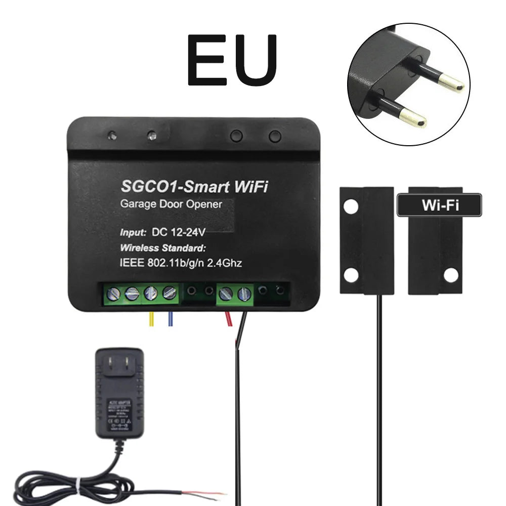 SGC01 WiFi Switch Smart Garage Door Opener Controller 24V Work With Xhouse APP Control by Phone for Swing Sliding Gate Opener