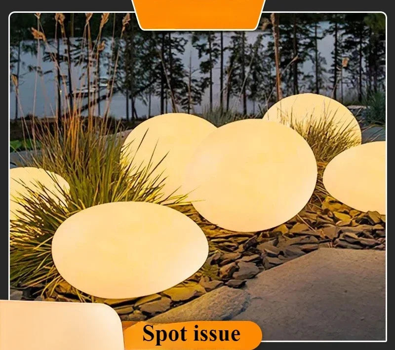 Solar Pebble Stone Lights for Outdoor Garden, Villa, Park – Decorative Landscape Lighting for Atmosphere & Ambience