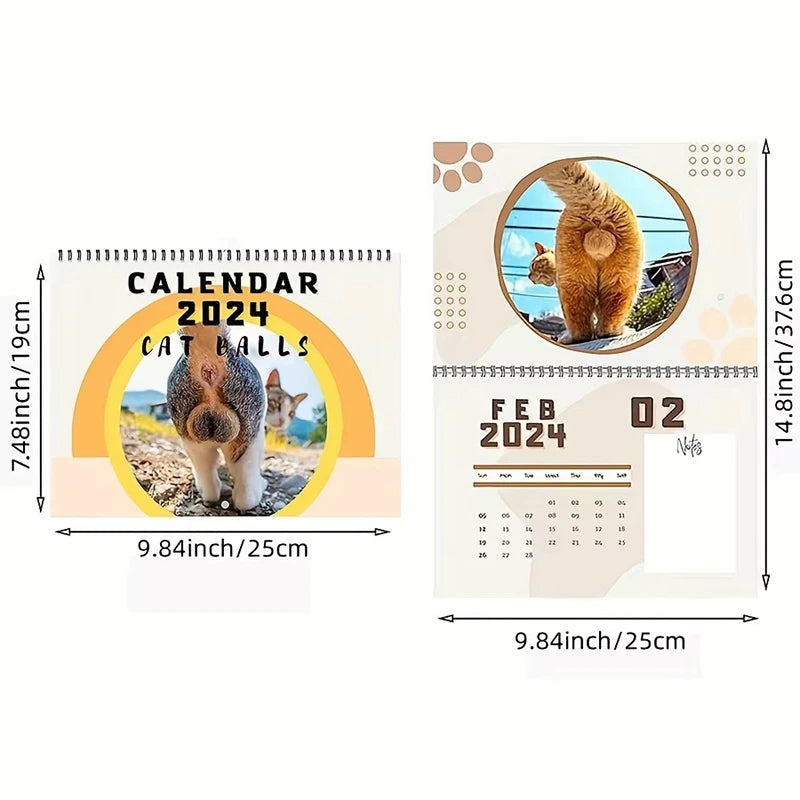 2025 Cat Buttholes Calendar Hilarious And Adorable Humor Cat Balls Calendar For Every Month Perfect Gift For Cat Lovers