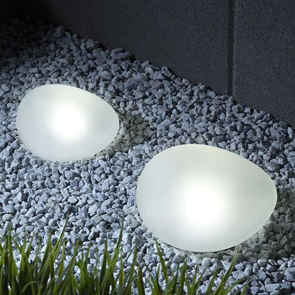 Solar Pebble Stone Lights for Outdoor Garden, Villa, Park – Decorative Landscape Lighting for Atmosphere & Ambience