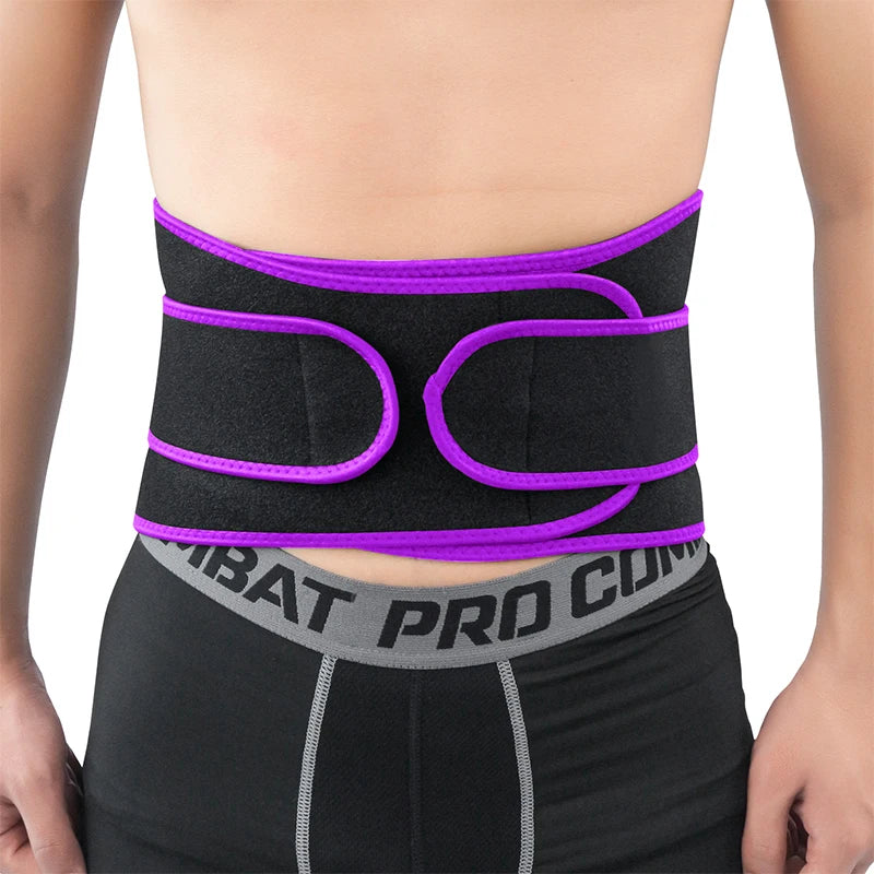 Tcare Back Support Sport Adjustable Back Brace Lumbar Support Belt with Breathable Dual Straps Gym Lower Back Pain Relief Unisex