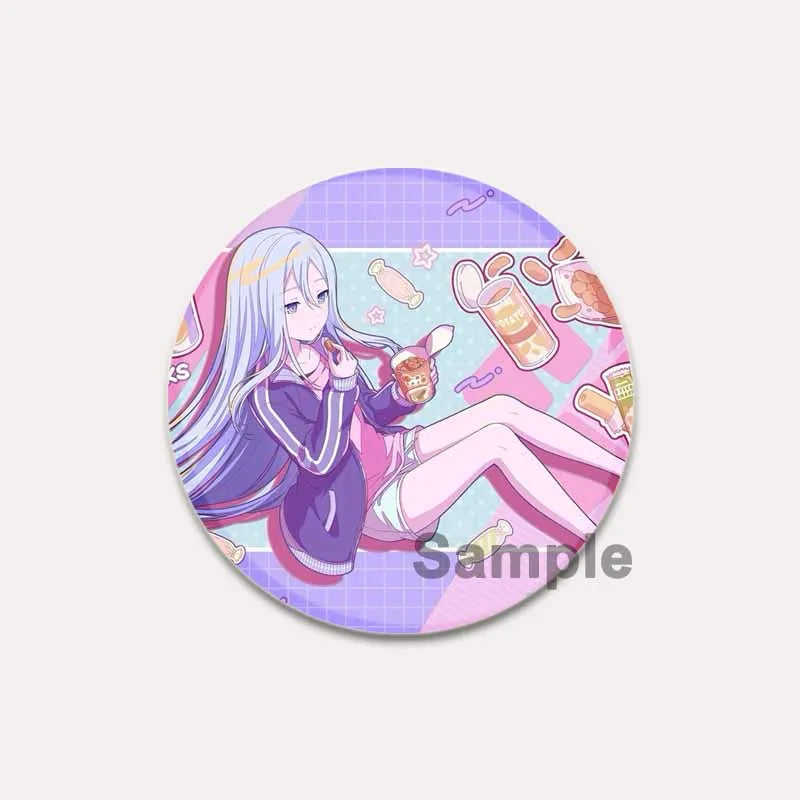 32/44/58mm Project SEKAI Anime Yoisaki Kanade Round Brooch Tinplate Badge for Clothes Backpack Jewelry Accessorie Hat Gifts