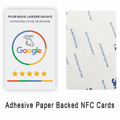 Spanish German French Dutch English NFC Google Review Cards Android/IPhone Tap URL Writing Social Business Review Cards