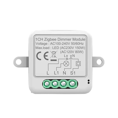 Tuya ZigBee 3.0 Smart Dimmer Switch Module Supports 2 Way Control Dimmable Switch Work with Alexa Google Home Smart Life Gateway