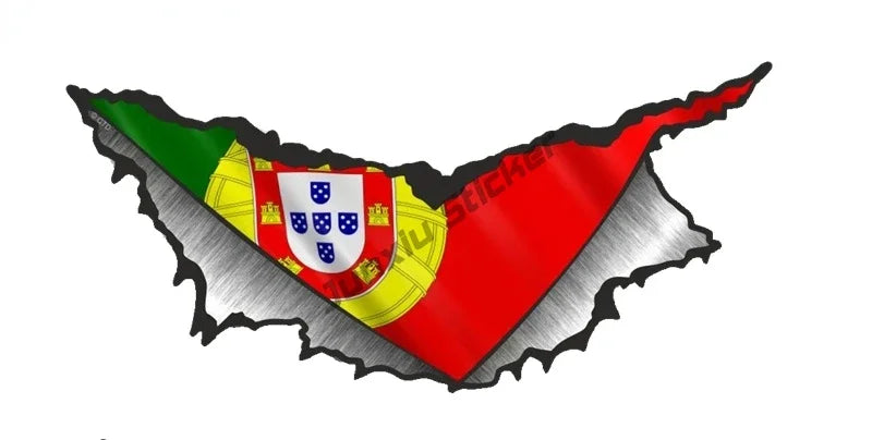 Creative Portugal Stickers Portugal Flag Map Styling Decal Sticker PORTUGAL COUNTRY CODE Accessories Glue Sticker KK13cm