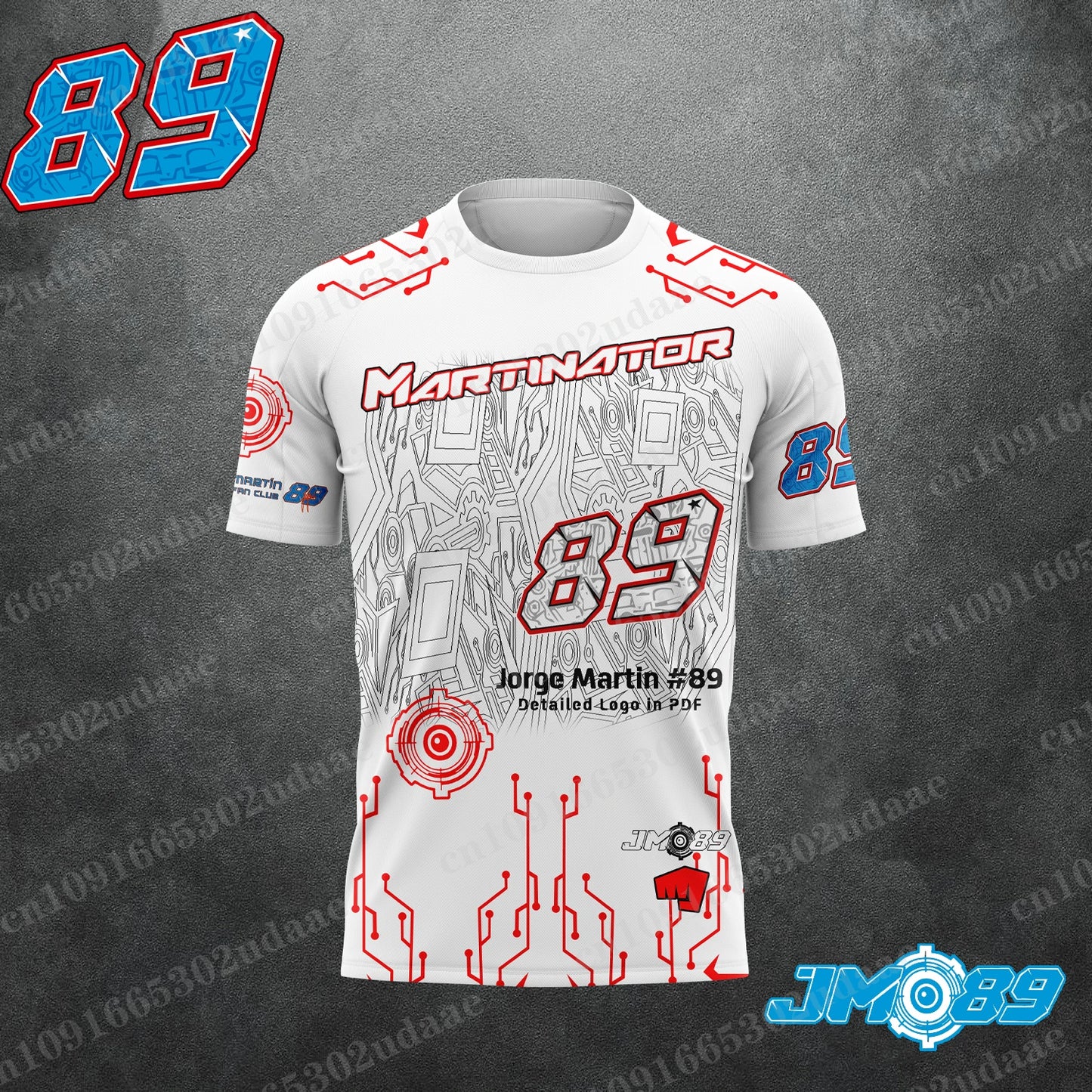 2024 New Motorcycle Race 89 Driver Jorge Martin Fan Men's Summer Sports and Leisure T-shirt