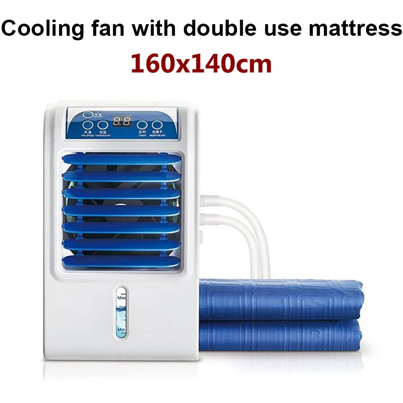 Water Circulation Bed Ice Sleeping Pad Water-cooled Refrigeration Mattress Cooling Fan Conditioner Air Conditioning Cooler EU US