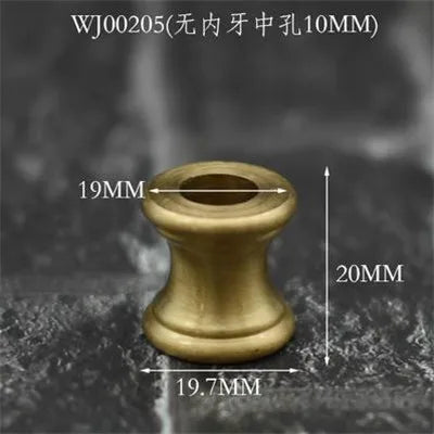 Retro DIY ceramic vase all copper table lamp accessories I-shaped horn lamp assembly brass inner tooth fixing parts