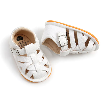 Newborn Baby Boys Girls Summer Sandals Infant Shoes Rubber Soft Sole Non-Slip Toddler First Walker Baby Crib Shoes