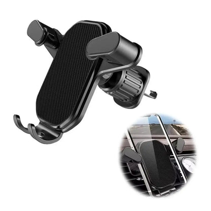 NEW Universal Car Phone Holder With Ventilation Hook GPS Stand Gravity Installation Support Mobile 360 Rotation Anti Degree O5G2