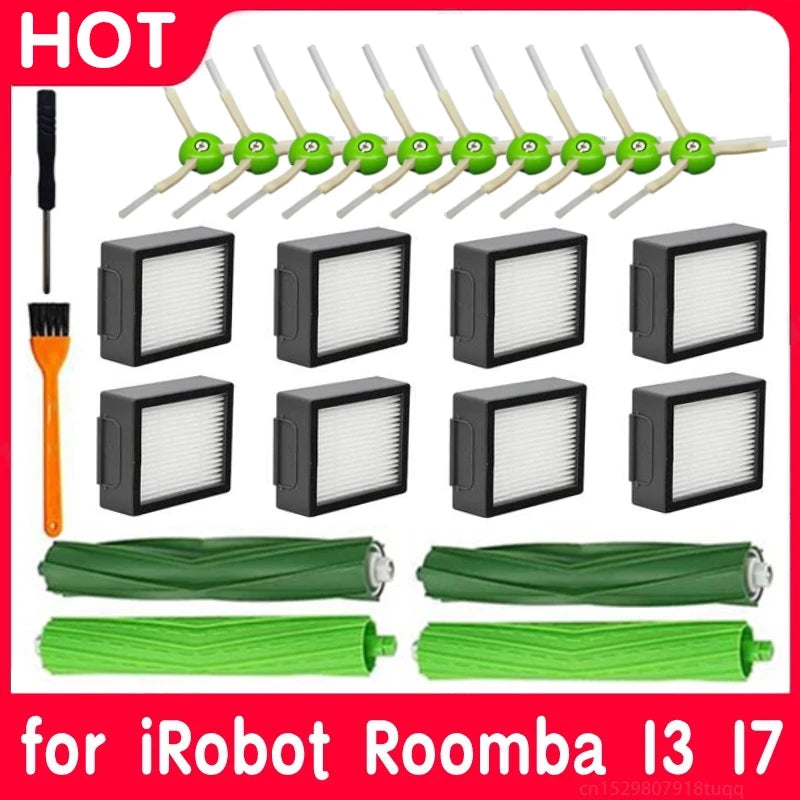 Hepa Filter Brush Roll for iRobot Roomba I7 E5 E6 I3 Series Robot Vacuum Cleaner Accessories Hepa Filter Side Brush Mop Cloths